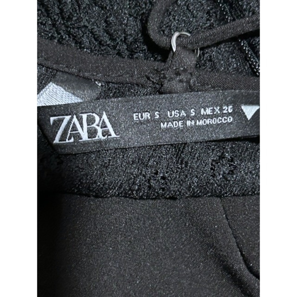 Zara Black Lace Corset Bodysuit Soft Goth Witchy Vamp Dark Romance Edgy Small - Picture 4 of 11